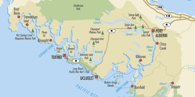 ভ্যাঙ্কুভার দ্বীপ আকর্ষণ মানচিত্র
